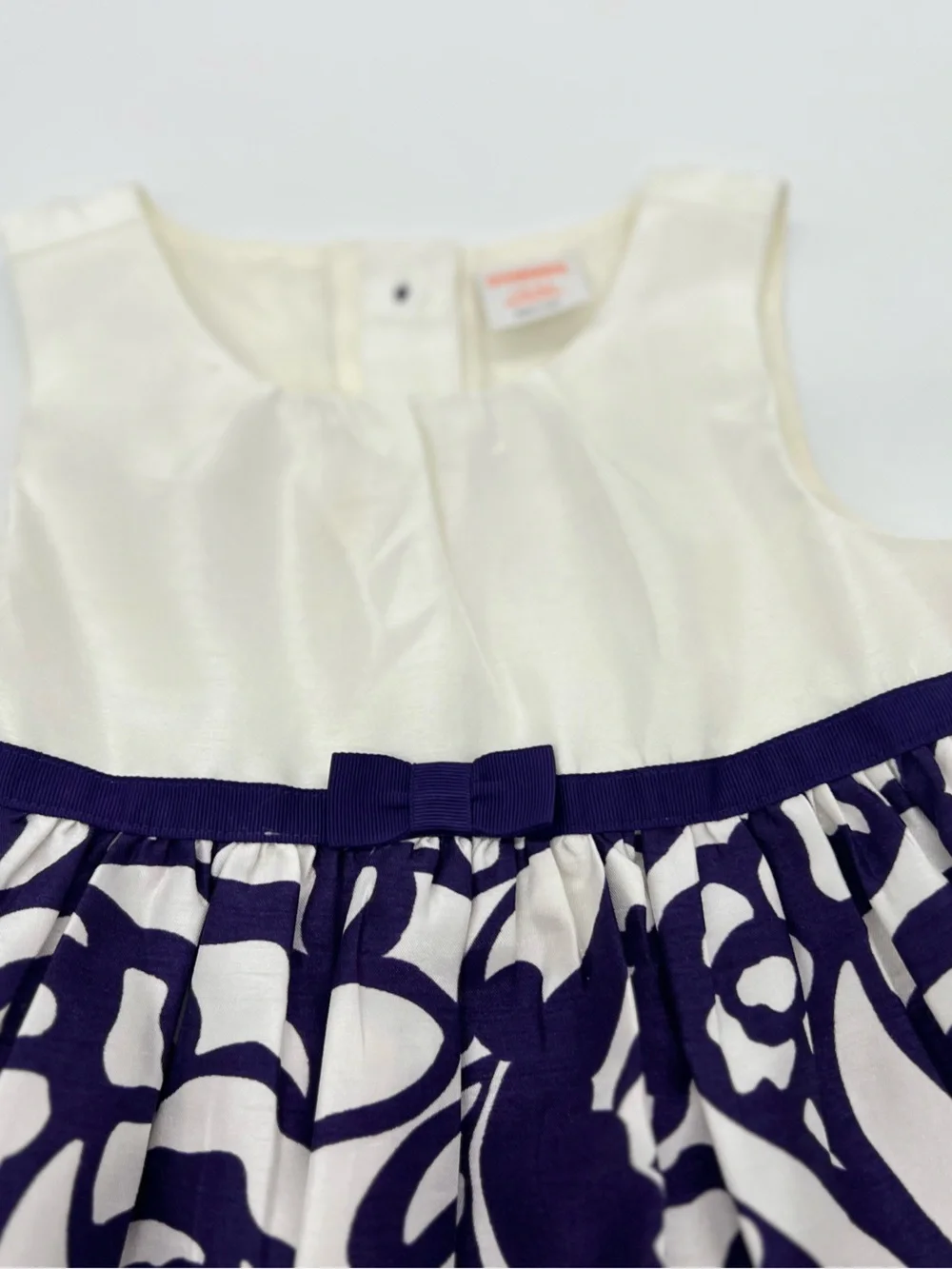Gymboree Baby Girl Purple White Formal Dress Purple Bow Weddings Parties 18-24 M